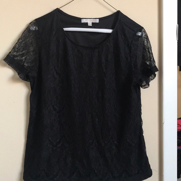 Black lace women’s top - Picture 1 of 3